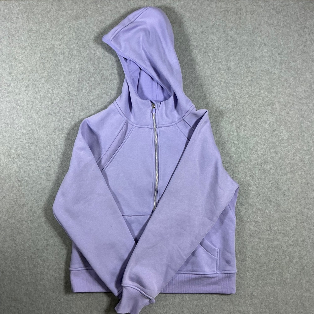Danskin Womens Lavender Purple Half Zip Fleece Hoodie Sweatshirt Small
